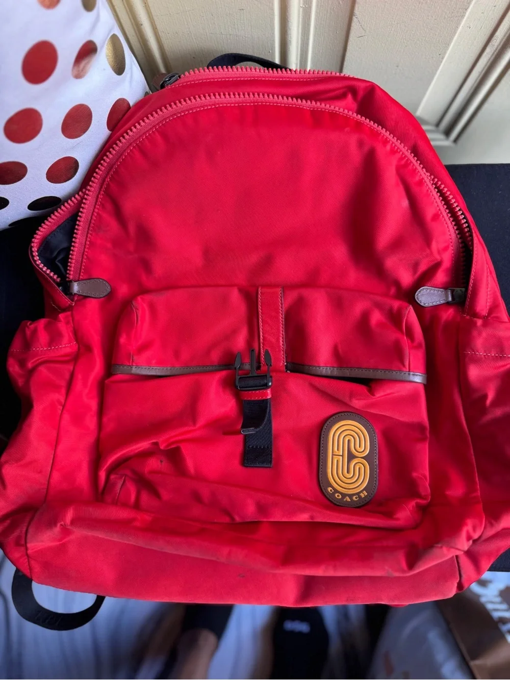 Coach bright red
